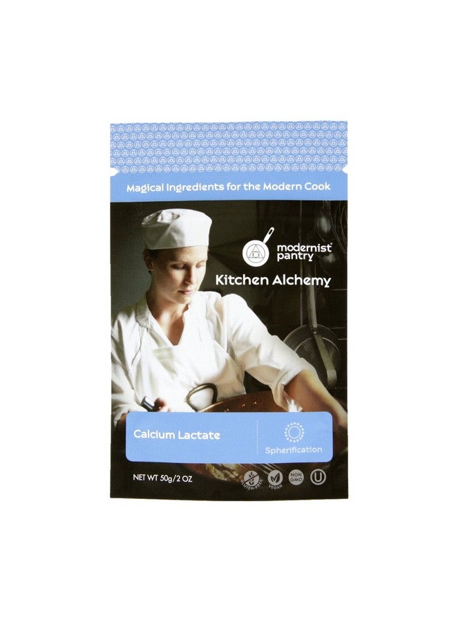 Modernist Pantry Pure Calcium Lactate ⊘ Non-GMO Vegan OU Kosher Certified - 50g/2oz - Image 1
