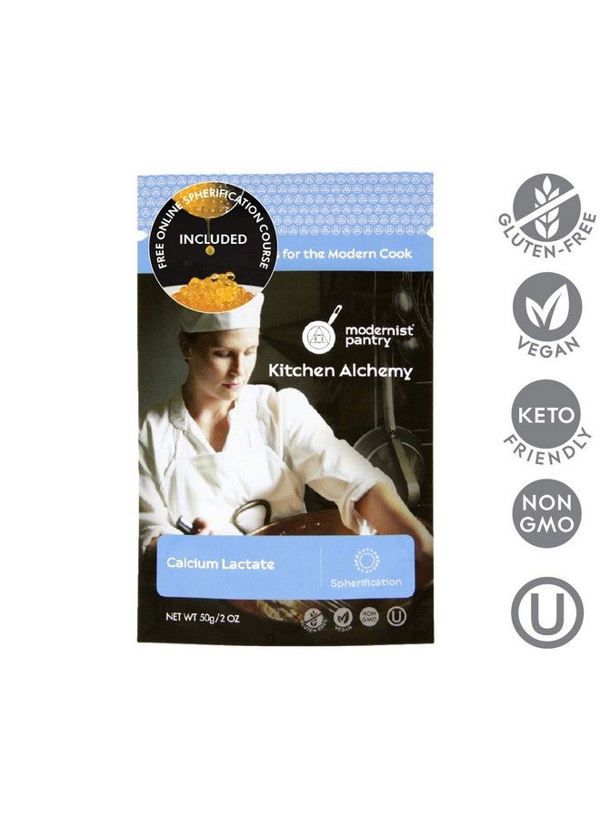 Modernist Pantry Pure Calcium Lactate ⊘ Non-GMO Vegan OU Kosher Certified - 50g/2oz - Image 2
