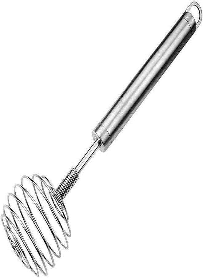 VIHANCO Handheld Steel Wire Egg Whisk Hand Egg Mixer Eggbeater Whisking Blender Stirring Beater Milk Cream Frother Flour Stirrer for Family Restaurant Kitchen - Image 1