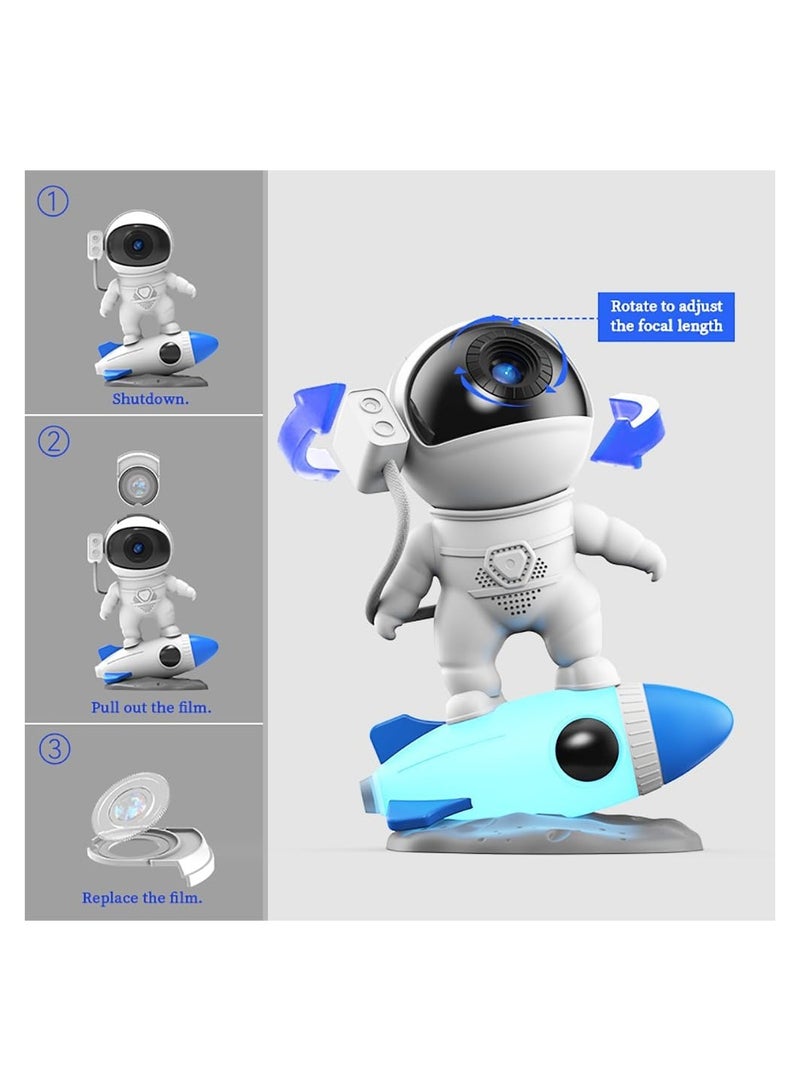 SYOSI Astronaut Star Space Projector Galaxy Night Light Planetarium Light Galaxy Projector 4K Replaceable 13 HD Galaxy Discs Timed Starry Nebula Ceiling Projection Lamp Bedroom Decor Aesthetics  - Image 4