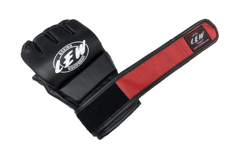 LEW Red/Black Fight/MMA/Muay Thai Thumb Protection Grappling Gloves (Black/Red, Large/X-Large) - Image 4