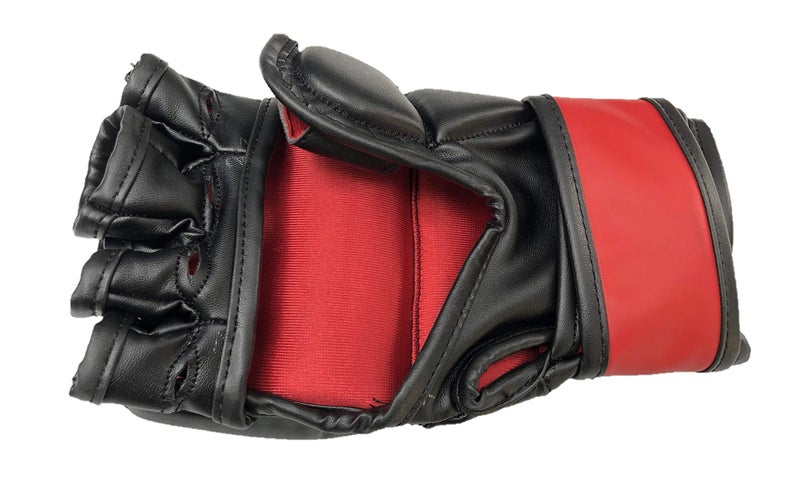 LEW Red/Black Fight/MMA/Muay Thai Thumb Protection Grappling Gloves (Black/Red, Large/X-Large) - Image 2