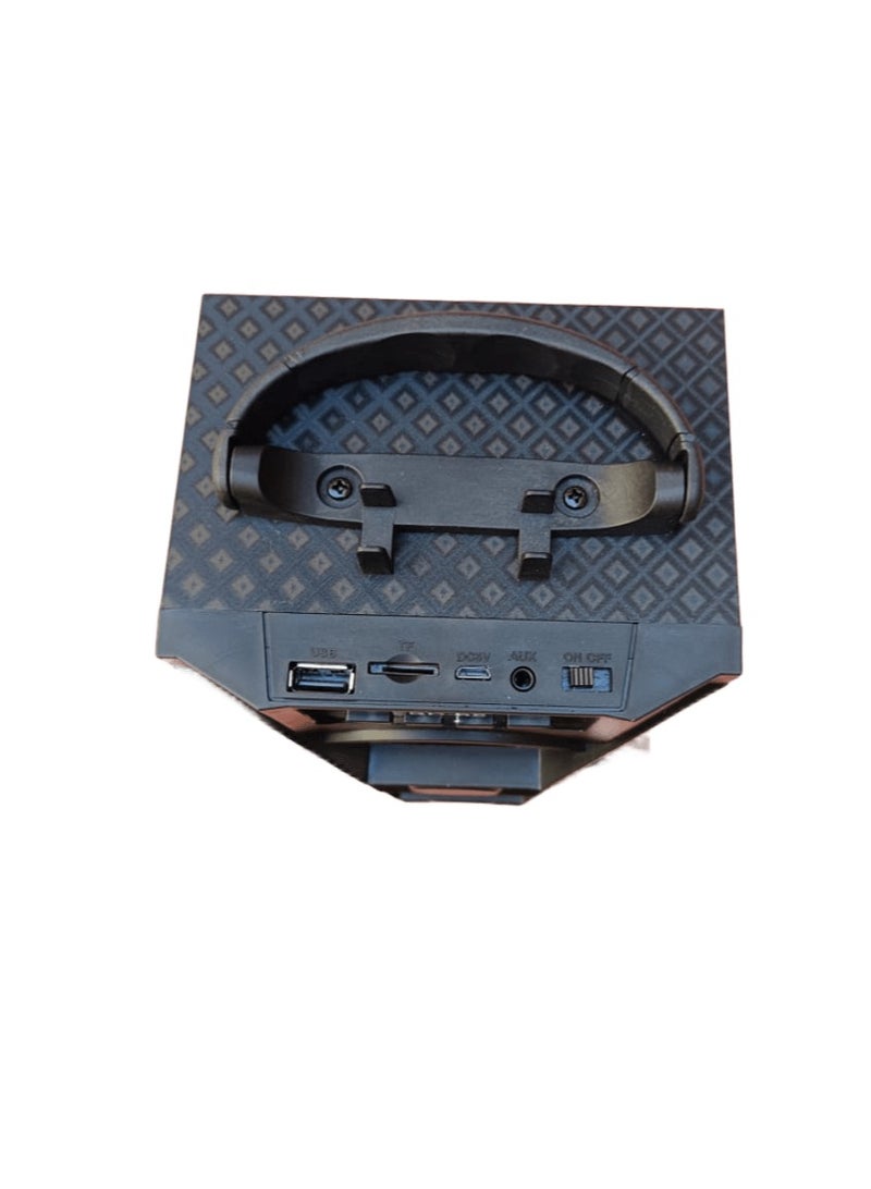 Portable wireless Bluetooth speaker with USB, FM radio and AUX power that delivers high-quality sound, dynamic light show, high-quality audio, and rechargeable battery.  - Image 2