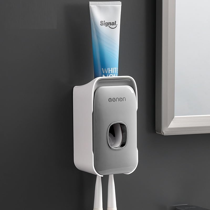 FYCAN Automatic Toothpaste Dispenser Squeezer with Toothbrush Holder Wall Mounted Bathroom Accessories Sets - Image 1