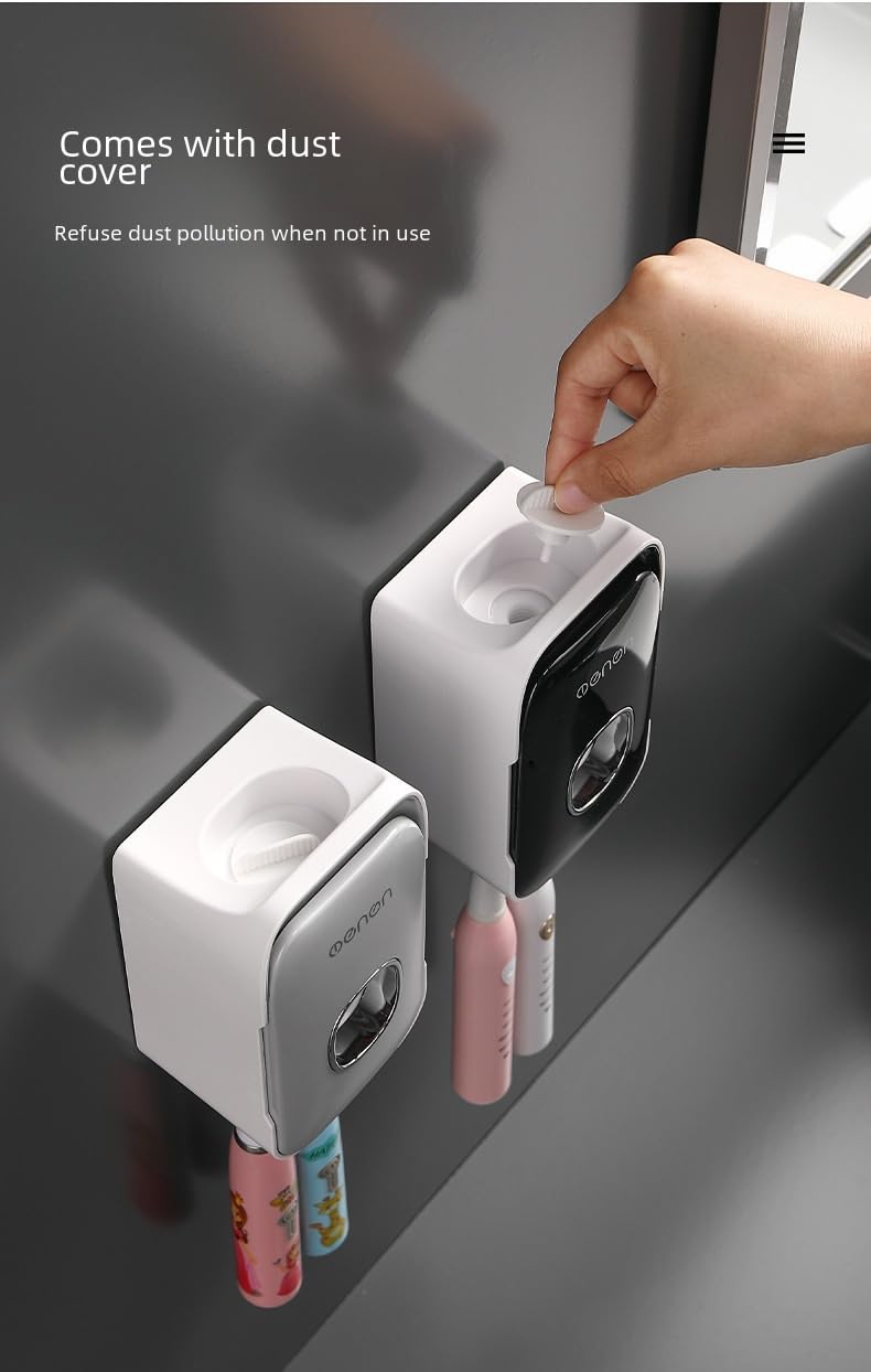 FYCAN Automatic Toothpaste Dispenser Squeezer with Toothbrush Holder Wall Mounted Bathroom Accessories Sets - Image 5