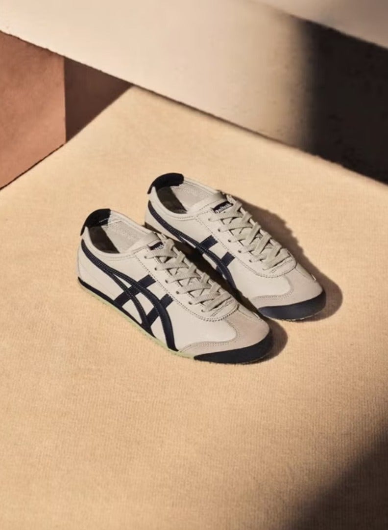 Onitsuka Tiger Mexico 66 Athlesiure Sneakers Beige Grey/Navy Blue - Image 3