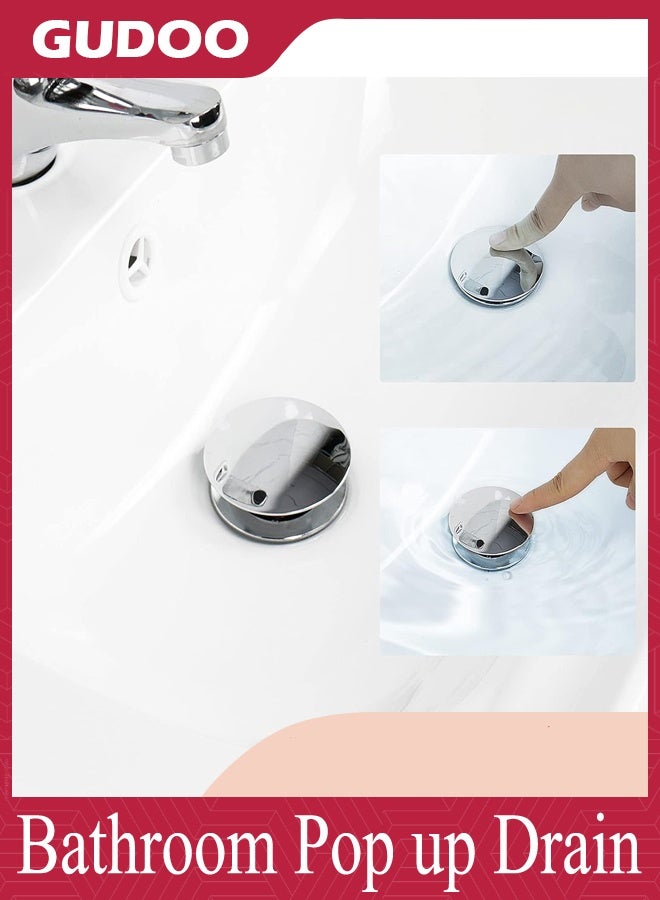GUDOO تصريف حوض الحمام بنظام النقر، مصفاة حوض نحاسية لتجميع المياه في الحمام، سدادة لحوض السفن، مقاومة للانسداد - Image 5