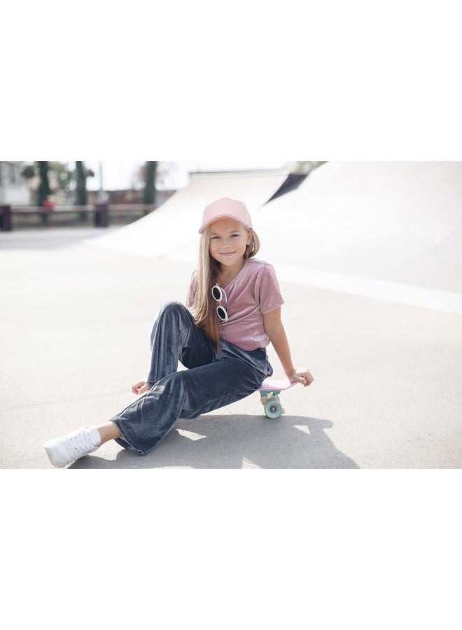 Awhale Boys' and Girl's Baseball Hat – Cotton Toddler Cap with Ponytail & Messy Bun Opening for Ages 2-12 | Adjustable Buckle, Light Pink, 6-12 Years - Image 5