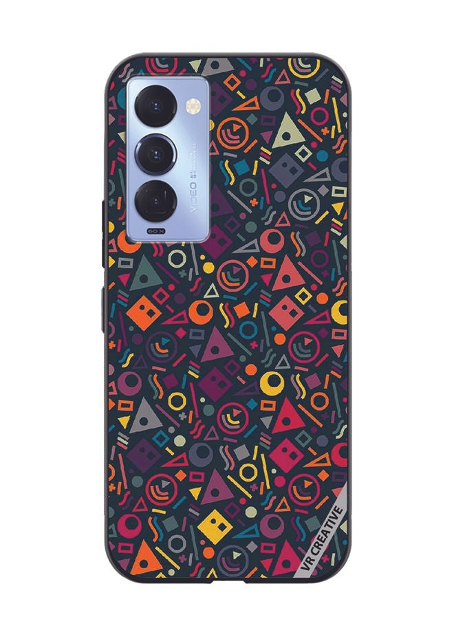 VR CREATIVE Protective Case Cover For Tecno Camon 18/18 P Shapes Design Multicolour - Image 1