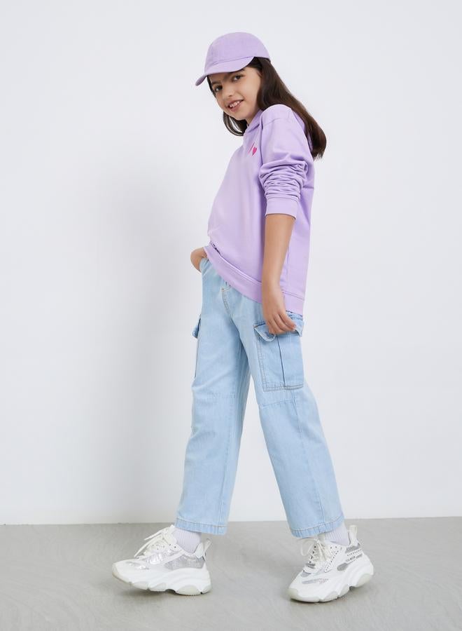 ستايلي جينز كارغو قطن بأرجل مستقيمة - Image 2