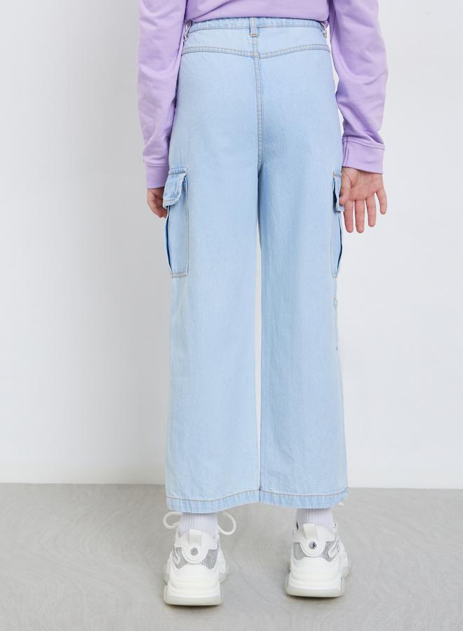 ستايلي جينز كارغو قطن بأرجل مستقيمة - Image 4