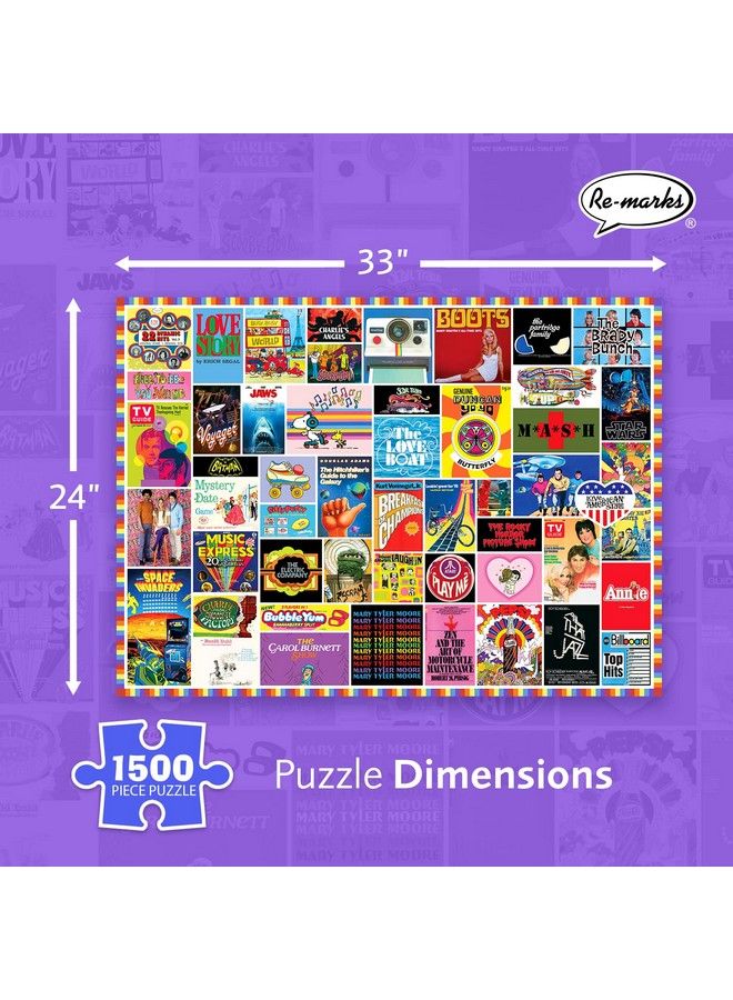 Re-Marks 1970S Pop Culture Puzzle 1500 Piece Puzzle For All Ages Vintage Puzzle - Image 4