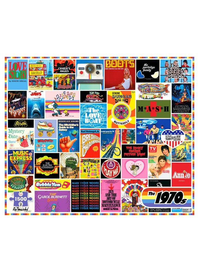 Re-Marks 1970S Pop Culture Puzzle 1500 Piece Puzzle For All Ages Vintage Puzzle - Image 2