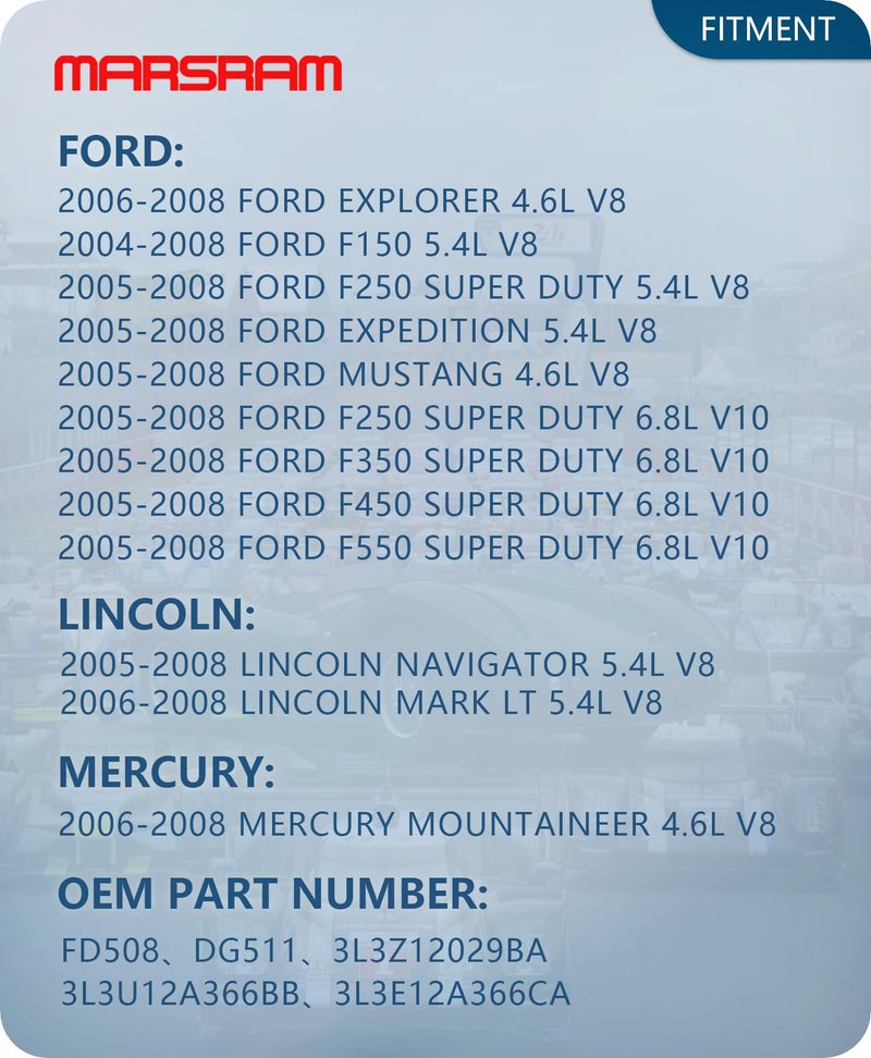 Marsram Ignition Coil Pack FD508 for 2004 2005 2006 2007 2008 Ford F150 Expedition Explorer F350 F250 F450 Super Duty Mustang 5.4L 4.6L Lincoln Navigator Mark LT 6.8L V8 V10 for DG511 8pcs - Image 3