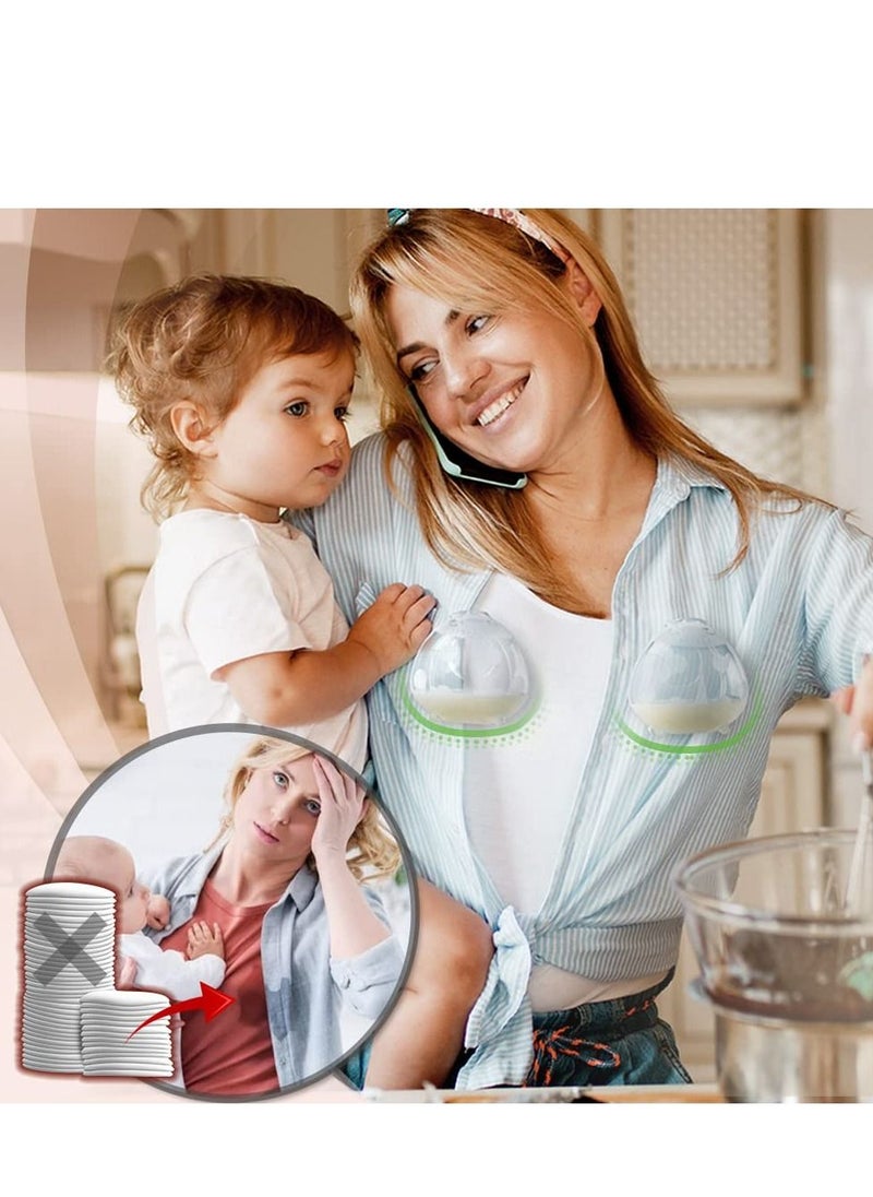 haakaa - Haakaa Ladybug Breast Milk Collector Breast Shells Wearable Nursing Cups Breastmilk Saver Letdown Catcher for Pumping, Breastfeeding Moms, Protect Sore Nipples (75 ml x 2) - Image 1