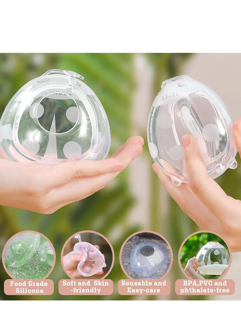 haakaa - Haakaa Ladybug Breast Milk Collector Breast Shells Wearable Nursing Cups Breastmilk Saver Letdown Catcher for Pumping, Breastfeeding Moms, Protect Sore Nipples (75 ml x 2) - Image 1