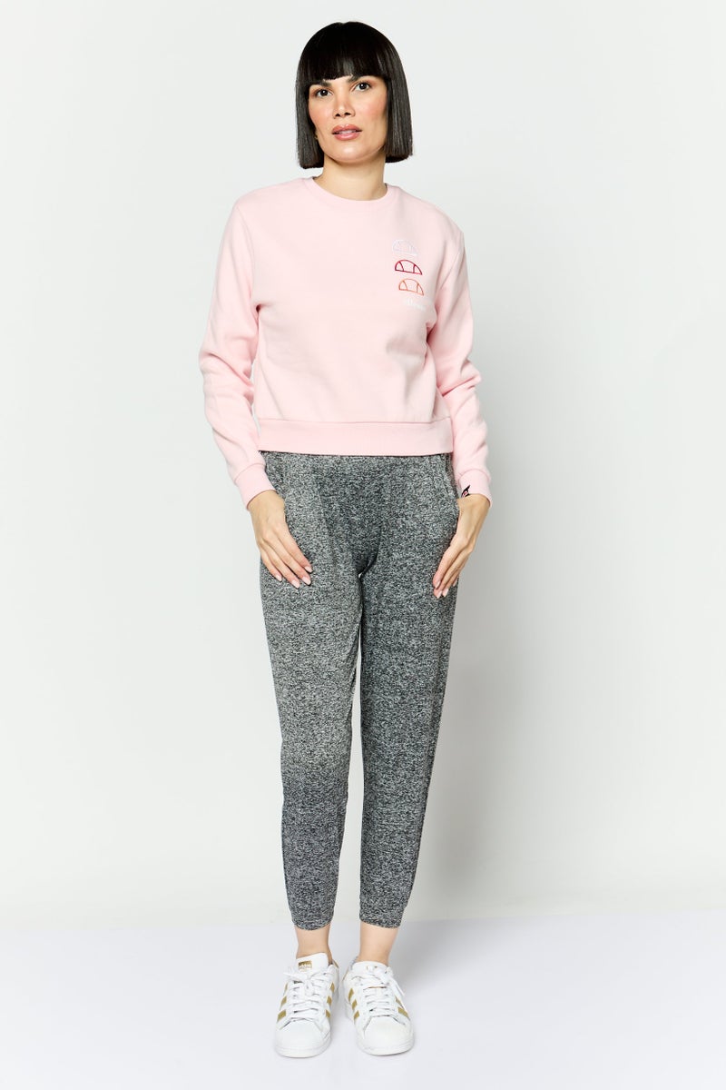 Ellesse ملابس رياضية نسائية بأكمام طويلة مناسبة، خارجية، سويت شيرت، وردي - Image 2