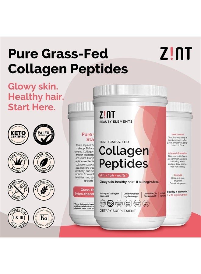 Zint Collagen Peptides Powder (32 oz): Paleo & Keto Certified - Granulated Collagen Hydrolysate Types I & III for Enhanced Absorption - Enzymatically Hydrolyzed Protein for Women & Men - Image 2