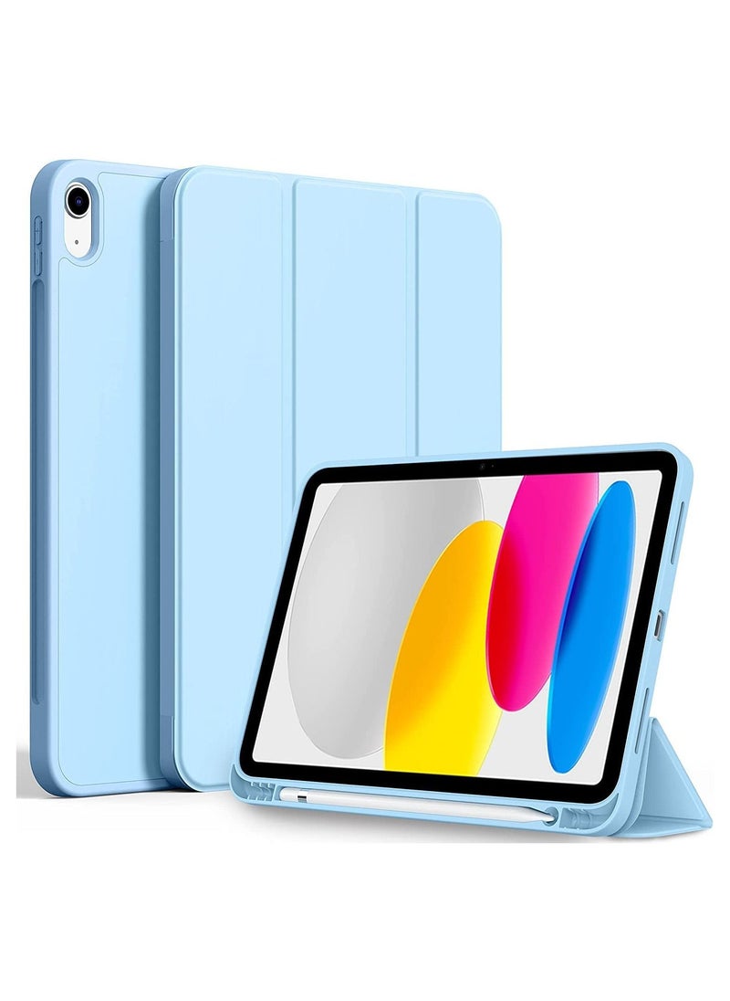 Generic - Case for iPad 10th Generation with Pen Holder iPad Protective Smart Stand Case for iPad 10 Generation - Image 1