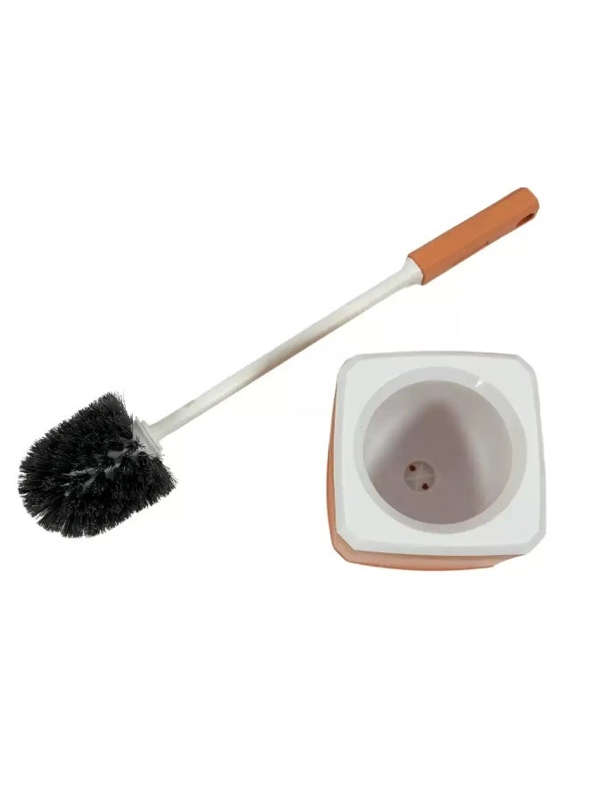 Zhongxing فرشاة مرحاض تشونغشينغ للتنظيف العميق بمقبض طويل مع حامل - خوخي - Image 2