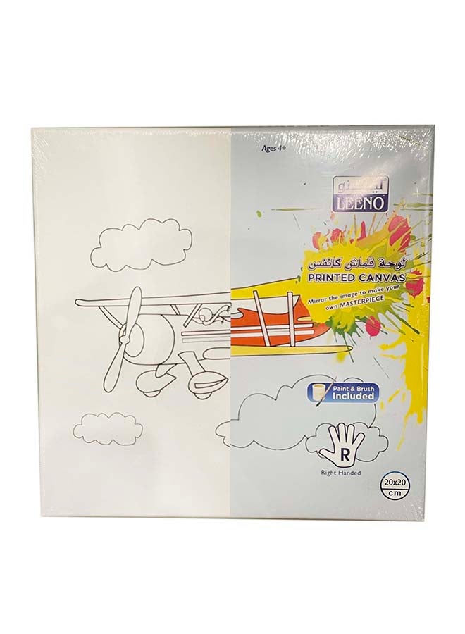 LEENO لوحة قماش مطبوعة 20x20 سم بألوان الطائرة