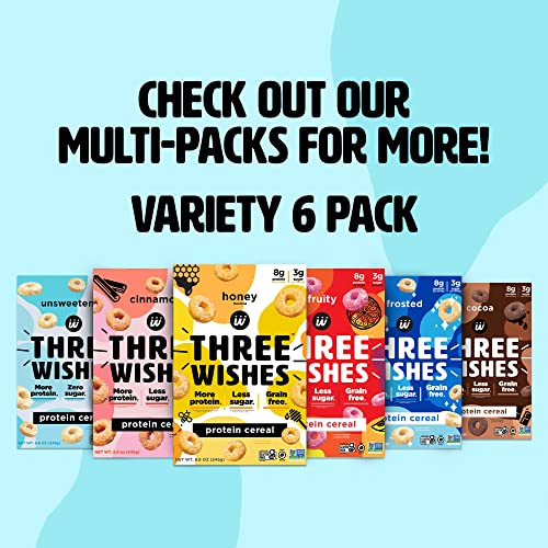 Three Wishes Protein and Gluten-Free Breakfast Cereal by Three Wishes (1-Pack) - High Protein and Low Sugar Snack - Vegan, Kosher, Grain-Free and Dairy-Free - Non-GMO (Honey) - Image 2