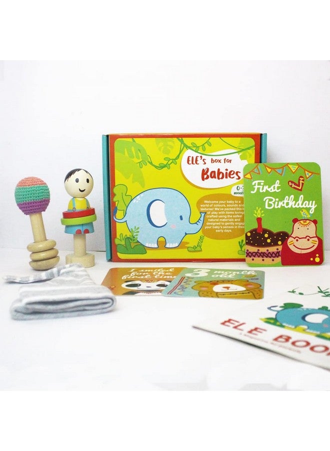 Shumee Montessori Learning Wooden Toys Box | (0 Months+) | Multicolor | Sensory Toys | 100% Organic Cotton | Learning Toys - Image 1