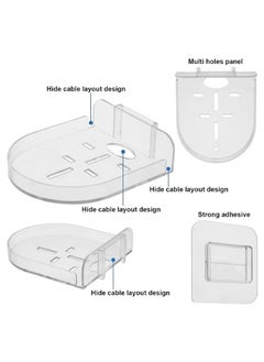 Generic 3 Pcs Acrylic Small Wall Shelf, Surveillance Bracket with Adhesive, Mini Floating Wall Shelves for Security Cameras, Webcam, Speakers, Baby Monitors, Easy to Install No Drill,11*9.5*3cm  - Image 2