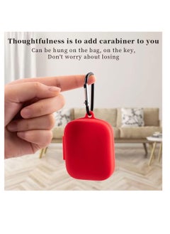 Generic Soft Silicone Protective Case Cover Compatible with Apple AirPods LIBERTY 4PRO Case with  (RED COLOR)  - Image 2