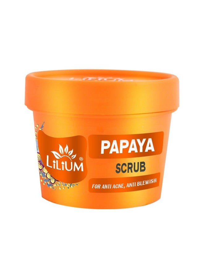 Lilium Papaya Scrub 100g, For Anti Acne & Anti Blemish, Ultra Glow Feel Fresh & Smoothness, No Harmful Chemical & Paraben Free - Image 1
