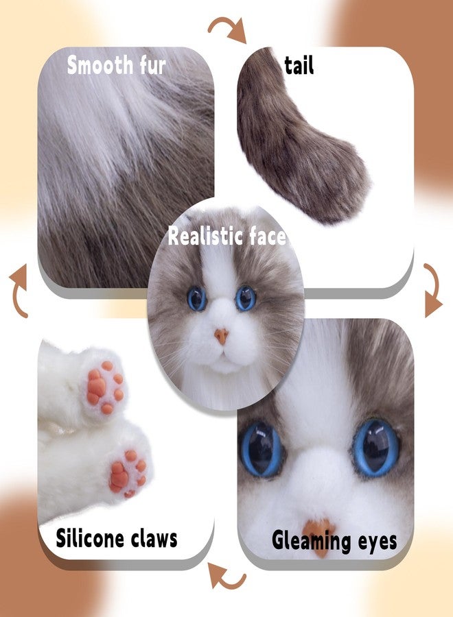 Chongker Weighted Stuffed Animals, 3lb 22" Realistic Plush Cat, Cuddling Soft Pillows for Children, Adults and The Elderly, Alleviate Stress Ragdoll Cat - Image 4
