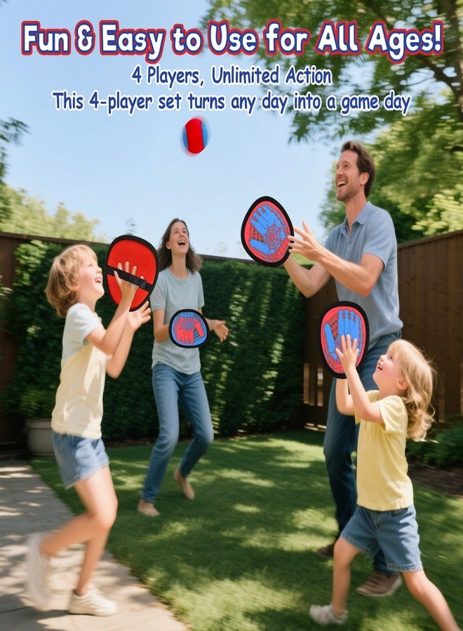 Sunrad Toss and Catch Ball Game Set, Kids Toddler Baseball Catch Ball Outdoor & Beach Toys for Family, Pool Beach Yard Camping Outside Game for Kids Age 3 4 5 6 7 8-12+, Birthday Gift for Boys Girls - Image 2