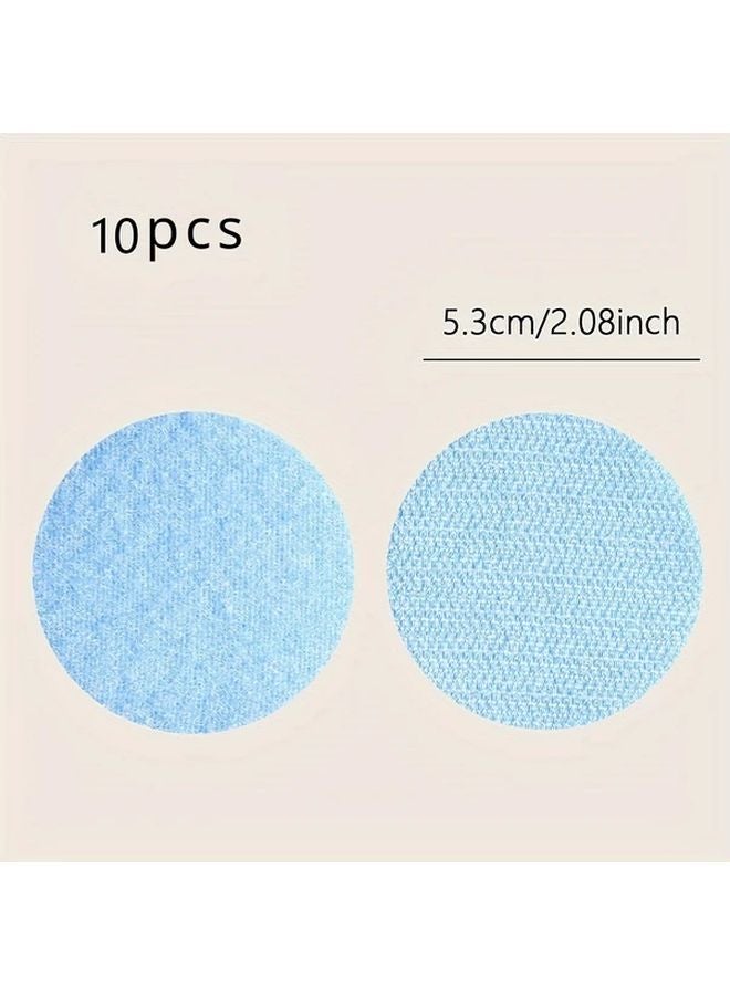 Beige 10pcs Super Sticky Hook And Loop Dots 5cm Round Self Adhesive Coins For Home DIY Crafts - Image 4