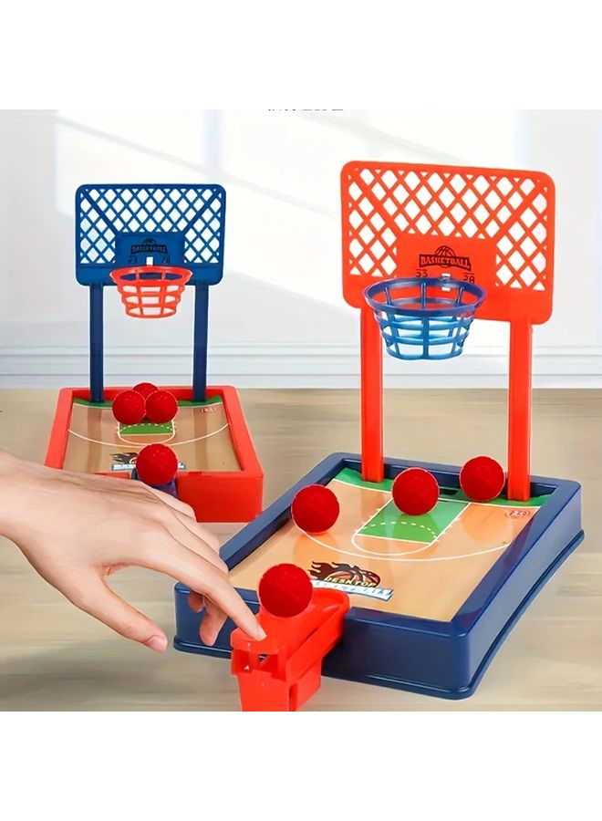 Blue Kids Mini Basketball Shooting Game Finger Pop Toy Durable Polypropylene No Batteries Needed Perfect Gift - Image 1