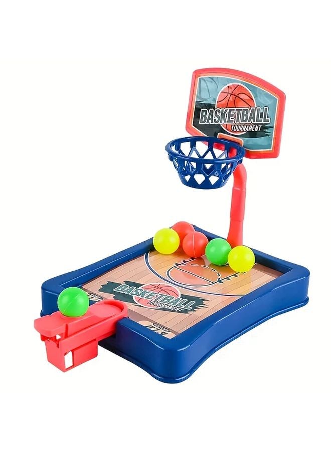 Blue Kids Mini Basketball Shooting Game Finger Pop Toy Durable Polypropylene No Batteries Needed Perfect Gift - Image 4