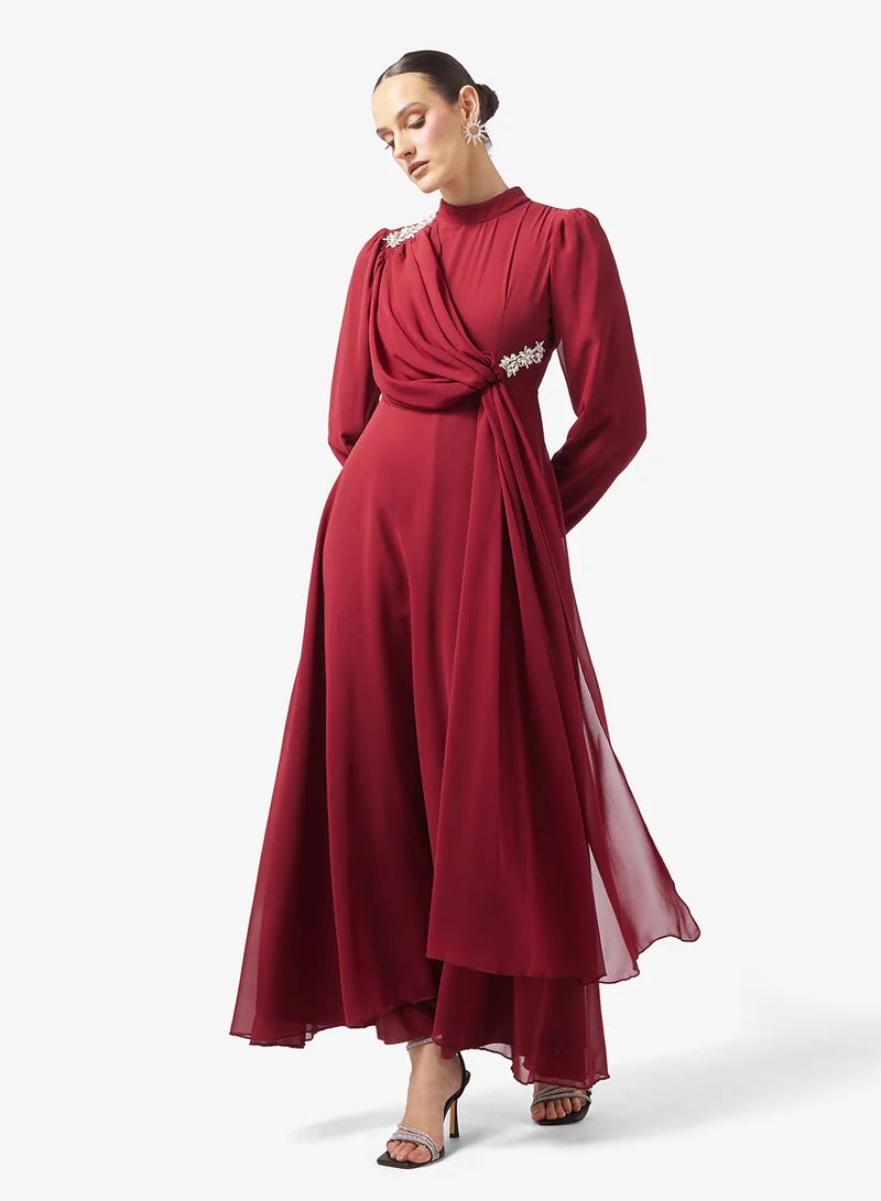 Khizana A-line Dress With Drapping