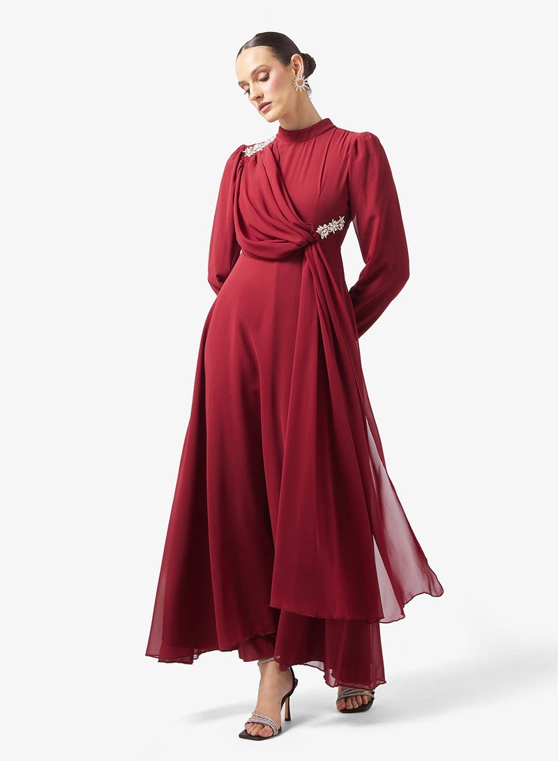 Khizana A-line Dress With Drapping - Image 1