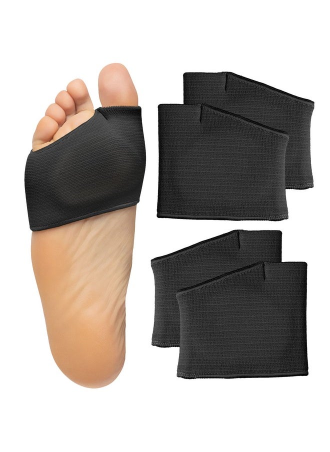 Zentoes ZenToes Metatarsal Pads for Women and Men - 4 Pack Ball of Foot Cushions (Black)  - Image 1