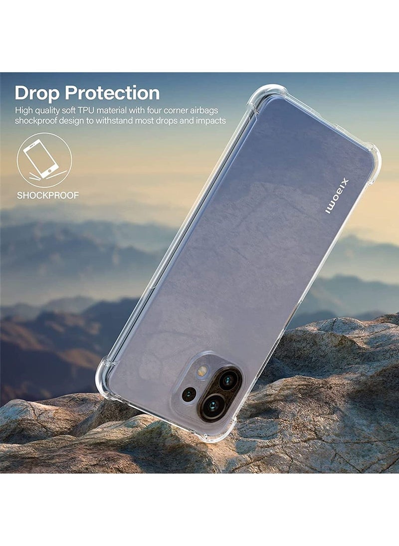 Generic Compatible with for Xiaomi Mi 11 Lite 5G Case Crystal Clear Anti Scratch Shock Absorption Cover Case Hd Clear Tpu Precise Cutouts and Slim Fit Transparent Cover 6.55 inch  - Image 5