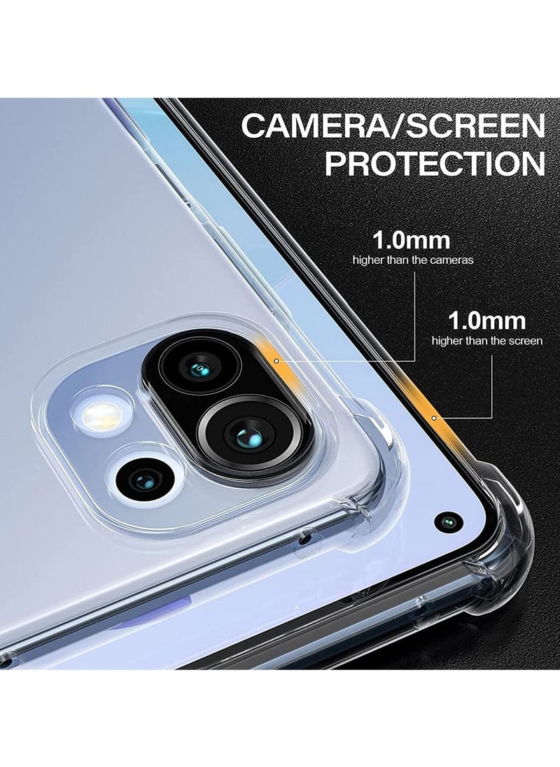 Generic Compatible with for Xiaomi Mi 11 Lite 5G Case Crystal Clear Anti Scratch Shock Absorption Cover Case Hd Clear Tpu Precise Cutouts and Slim Fit Transparent Cover 6.55 inch  - Image 4