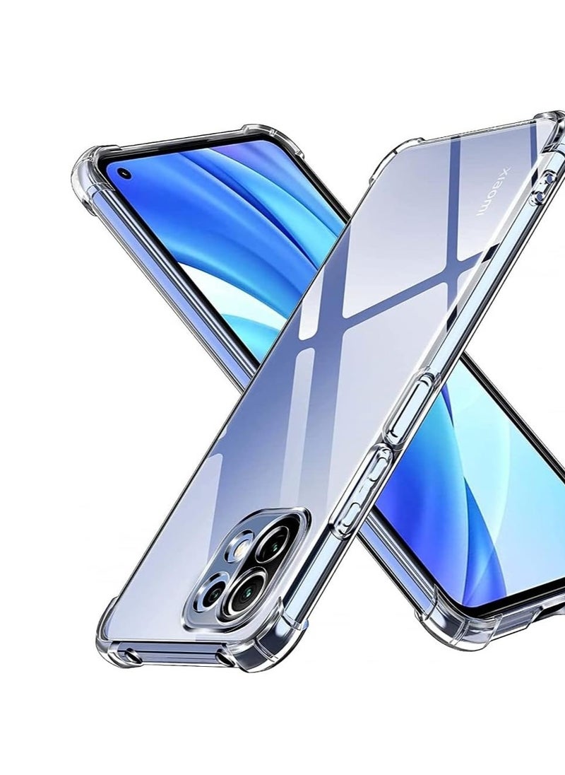 Generic Compatible with for Xiaomi Mi 11 Lite 5G Case Crystal Clear Anti Scratch Shock Absorption Cover Case Hd Clear Tpu Precise Cutouts and Slim Fit Transparent Cover 6.55 inch  - Image 1