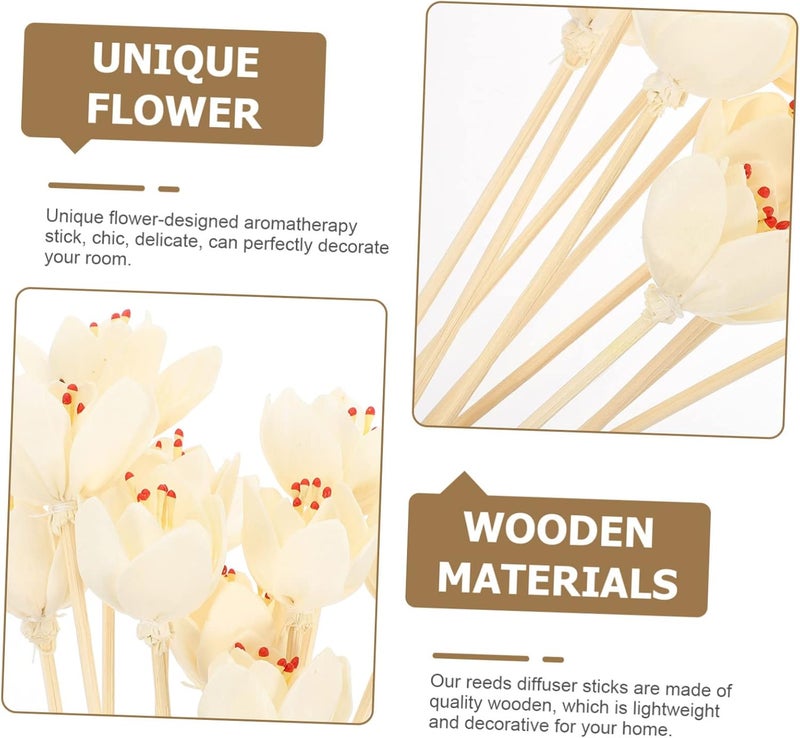 50pcs Diffuser Sticks Elegant Artificial Flower Fragrance Reeds for Decor Scent Concentration for Living Room and Bedroom - Image 2