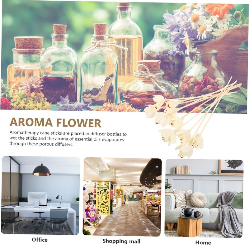 50pcs Diffuser Sticks Elegant Artificial Flower Fragrance Reeds for Decor Scent Concentration for Living Room and Bedroom - Image 3