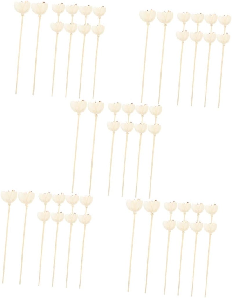 50pcs Diffuser Sticks Elegant Artificial Flower Fragrance Reeds for Decor Scent Concentration for Living Room and Bedroom - Image 1