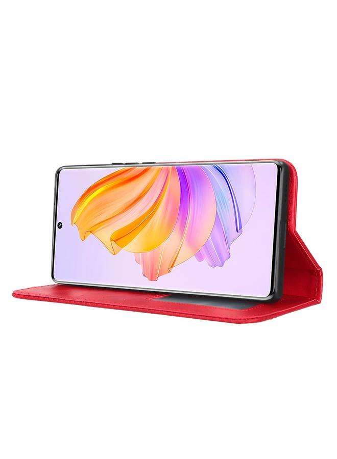 S-TOP Case For Honor 80 SE 5G Magnetic Buckle Retro Texture Leather Phone Case - Image 4