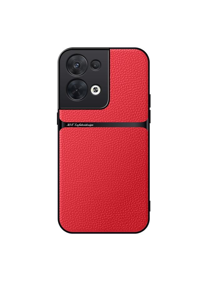 S-TOP Case For OPPO Reno8 Litchi Leather Magnetic Full Coverage Shockproof Phone Case - Image 1