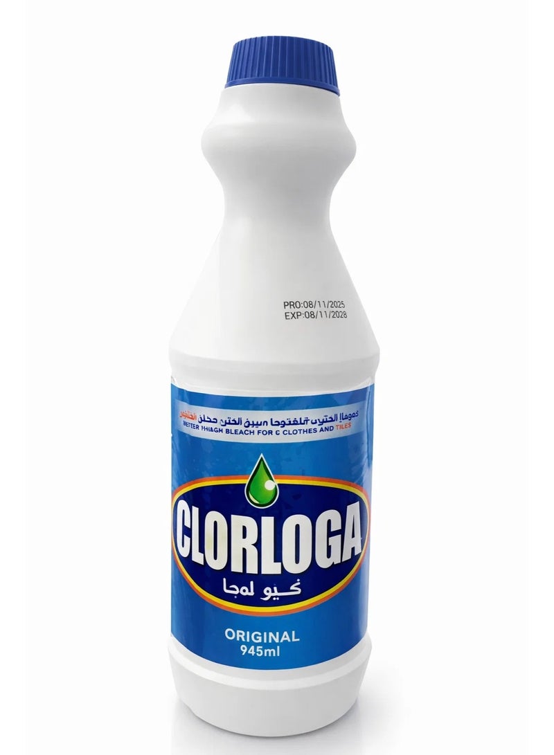 LOGA CLORLOGA Bleach 945ml – Multi-Purpose Disinfectant Bleach for Clothes, Tiles & Surfaces - Image 2