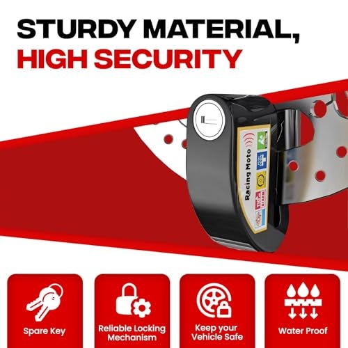 AUTOGUYS CL-6 Universal Anti-Theft Cast Metal Disc Brake Lock/Security Lock for All Bikes with Disc Brake Wheel Locking System - Image 5