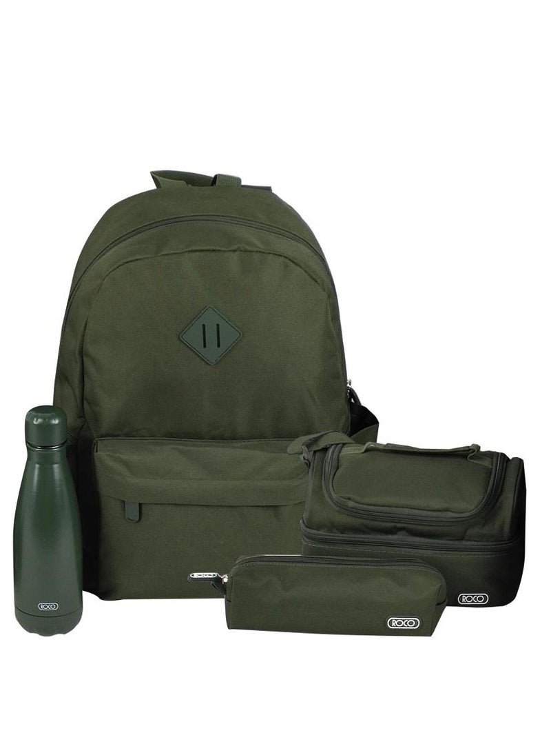 روكو حقيبة ظهر صلبة 4 في 1 مجموعة قيمة حقيبة ظهر مع ملحق