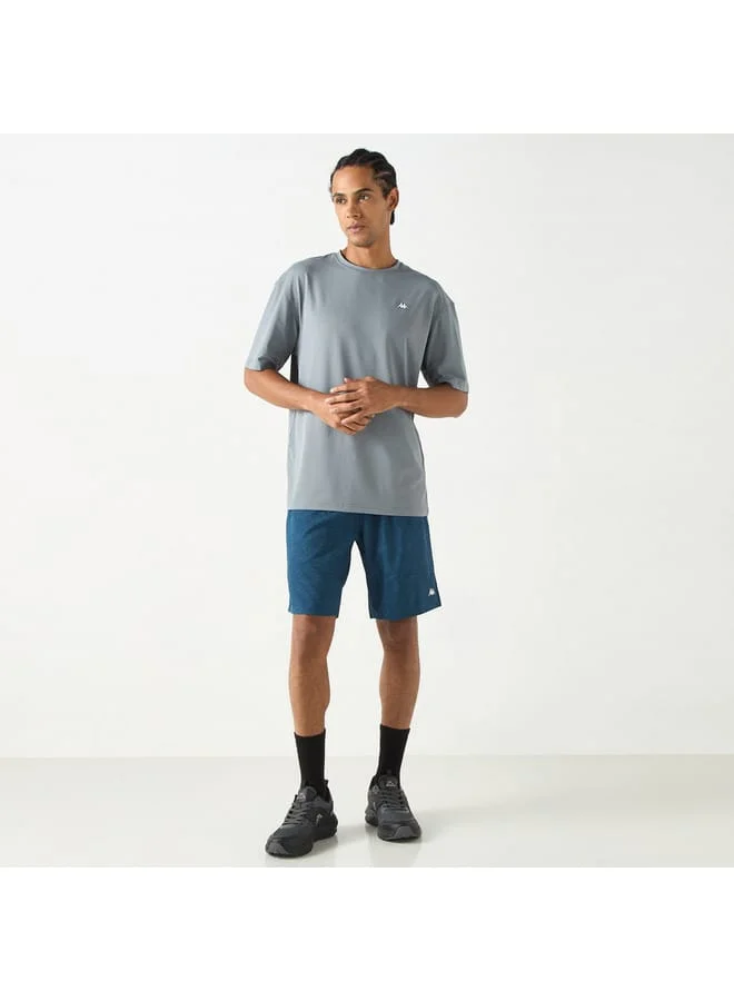 Kappa Kappa Textured T-shirt with Short Sleeves and Crew Neck